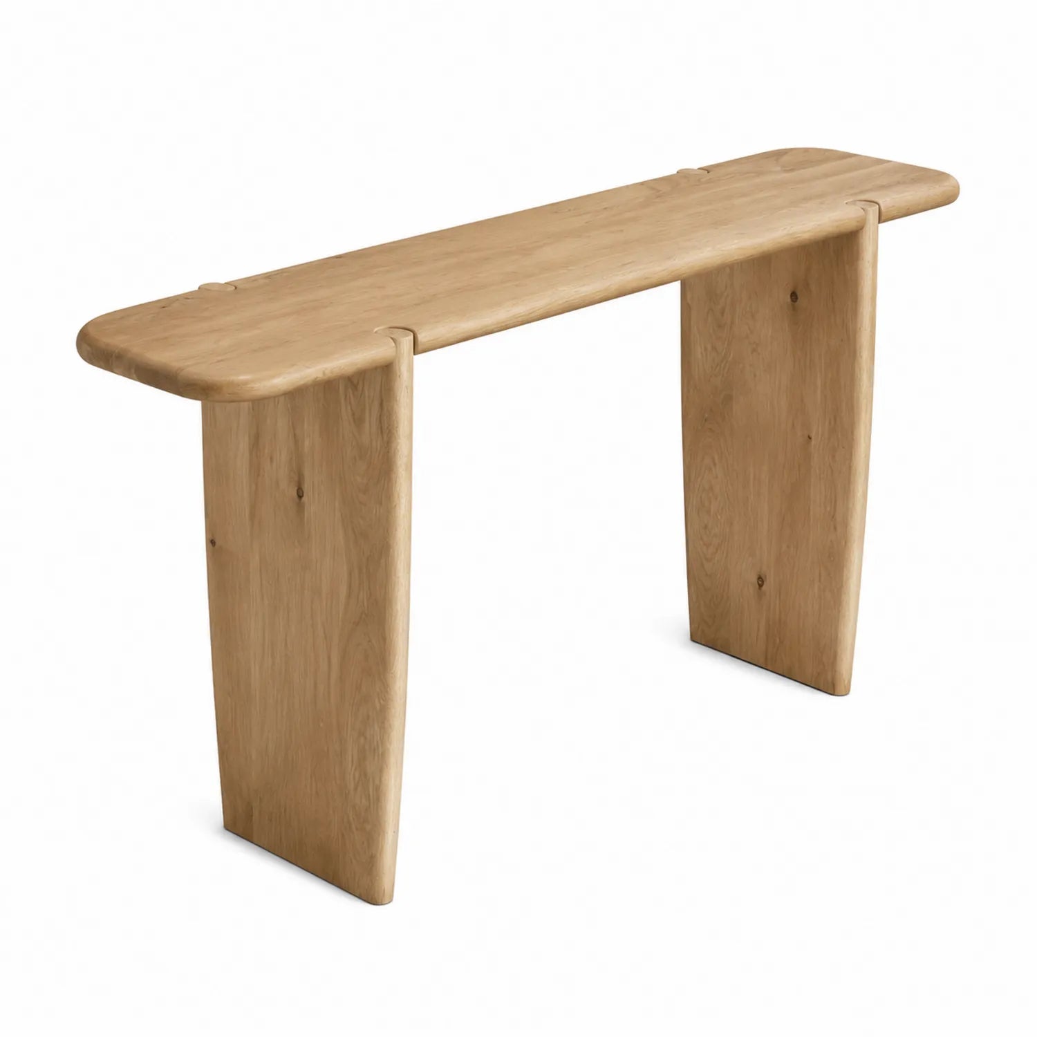 Konsolentisch Eiche Massivholz Hellbraun 120x30x75cm