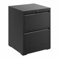 Metall Aktenschrank mit 2 Schubladen, Schwarz, 60x45x75 cm