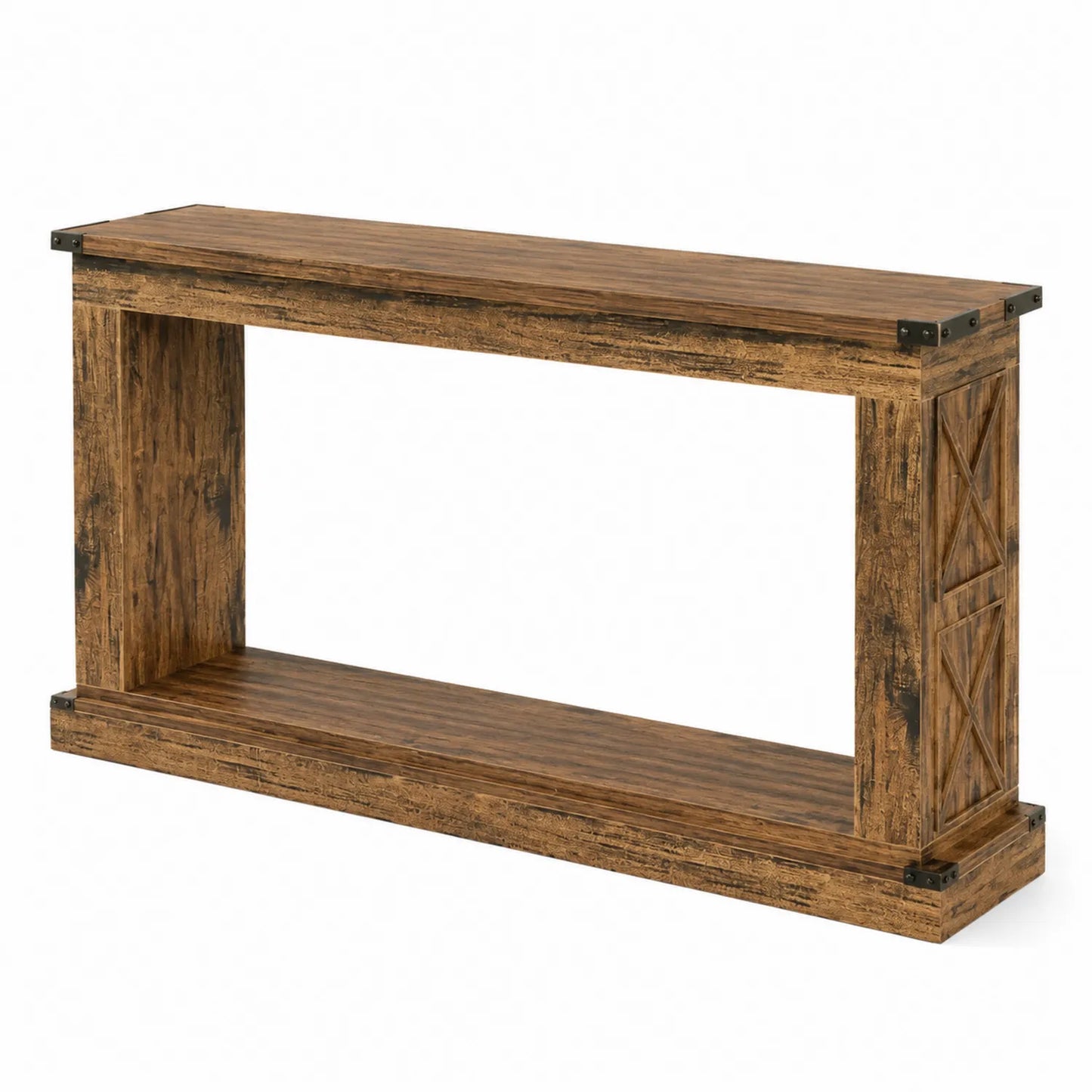 Konsolentisch Holz rechteckig 120x30x80cm Braun