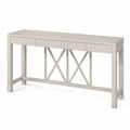 Konsolentisch rechteckig MDF-Holz 3 Schubladen 120x35x80 cm Beige